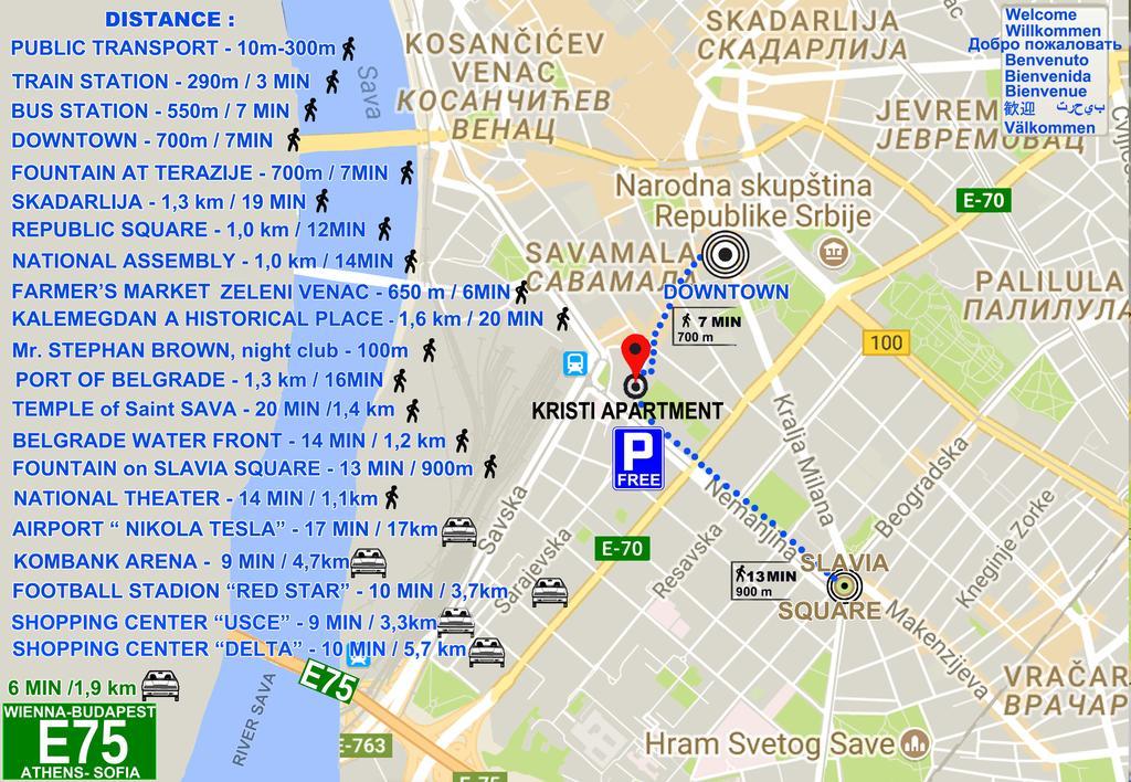 Kristi Lux Apartment Center Free Parking Fast WiFi Belgrade Extérieur photo